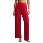 Z Supply 02. WOMENS APPAREL - WOMENS PANTS - WOMENS PANTS LOUNGE Women's Luxe Pointelle Pant FVR FESTIVE RED