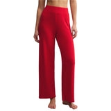 Z Supply 02. WOMENS APPAREL - WOMENS PANTS - WOMENS PANTS LOUNGE Women's Luxe Pointelle Pant FVR FESTIVE RED