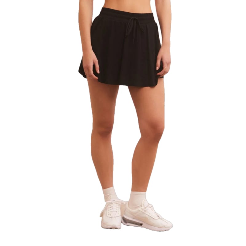 Z Supply 09. W. SPORTSWEAR - W. DRESS-SKIRT Women's Match Point Skirt BLK BLACK