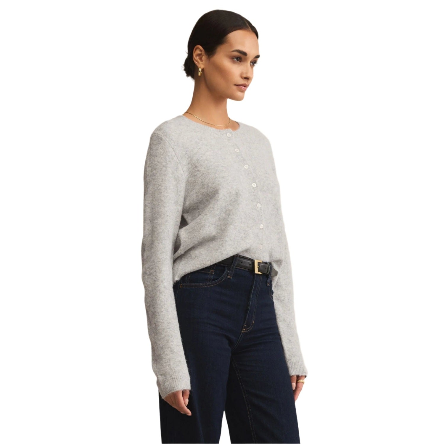 Z Supply 02. WOMENS APPAREL - WOMENS HOODIES|SWEATERS - WOMENS PO SWEATERS Women's Medina Cozy Cardigan LHG LIGHT HEATHER GREY