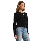 Z Supply 02. WOMENS APPAREL - WOMENS HOODIES|SWEATERS - WOMENS PO SWEATERS Women's Medina Cozy Cardigan BLK BLACK