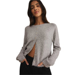 Z Supply 02. WOMENS APPAREL - WOMENS HOODIES|SWEATERS - WOMENS PO SWEATERS Women's Medina Cozy Cardigan LHG LIGHT HEATHER GREY