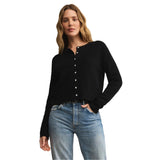Z Supply 02. WOMENS APPAREL - WOMENS HOODIES|SWEATERS - WOMENS PO SWEATERS Women's Medina Cozy Cardigan BLK BLACK