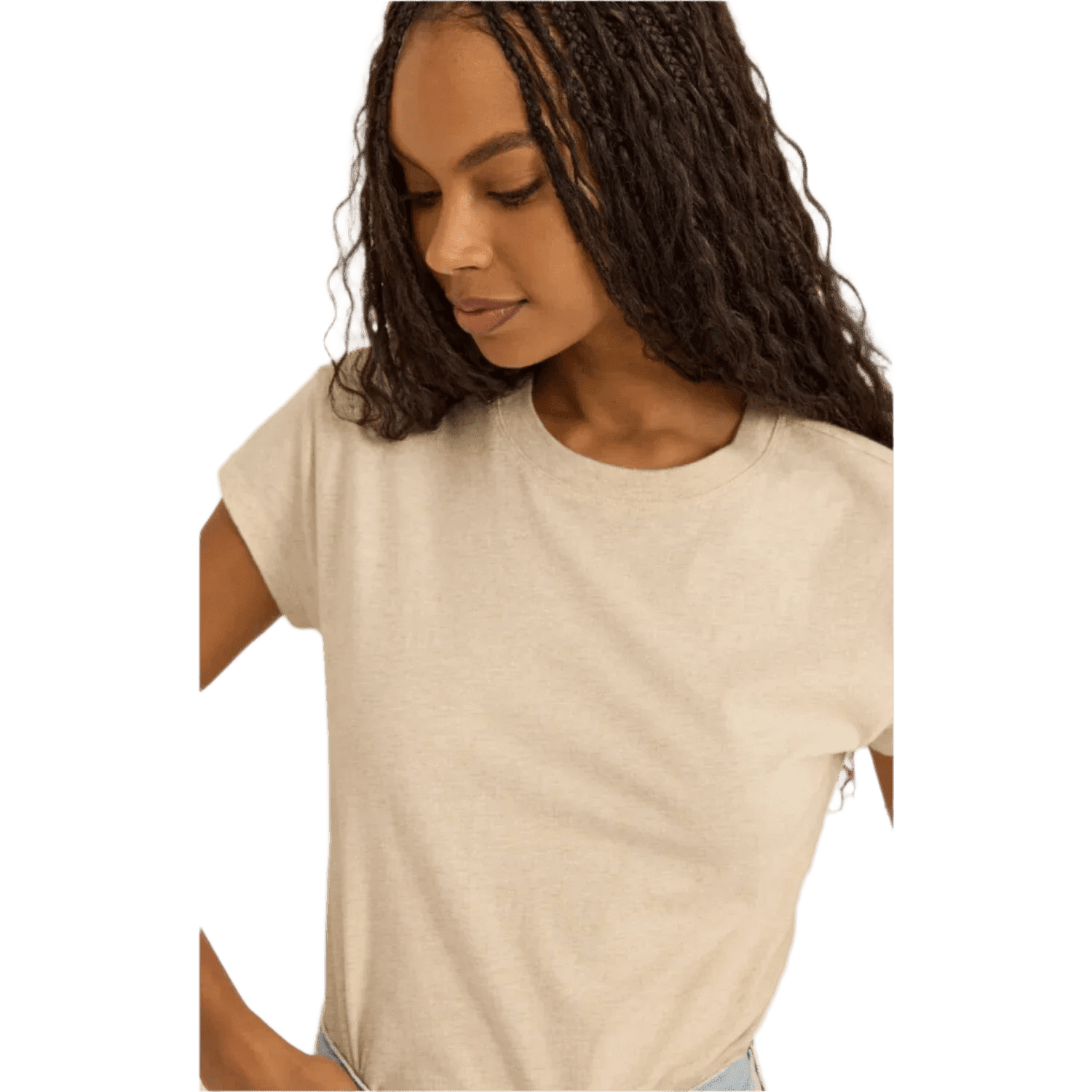 Z Supply 02. WOMENS APPAREL - WOMENS SS SHIRTS - WOMENS SS CASUAL Women's Modern Slub Tee LOH LIGHT OATMEAL HEATHER