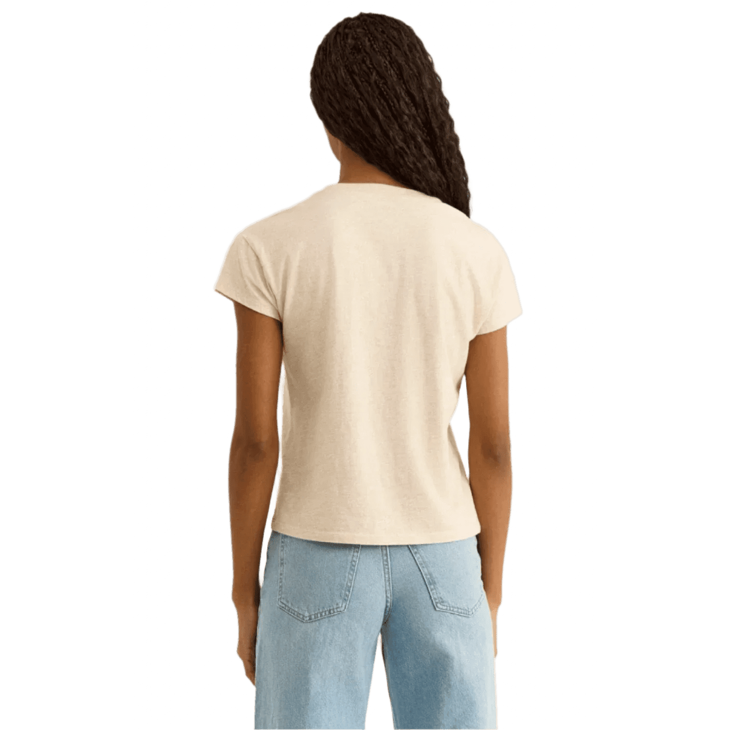 Z Supply 02. WOMENS APPAREL - WOMENS SS SHIRTS - WOMENS SS CASUAL Women's Modern Slub Tee LOH LIGHT OATMEAL HEATHER