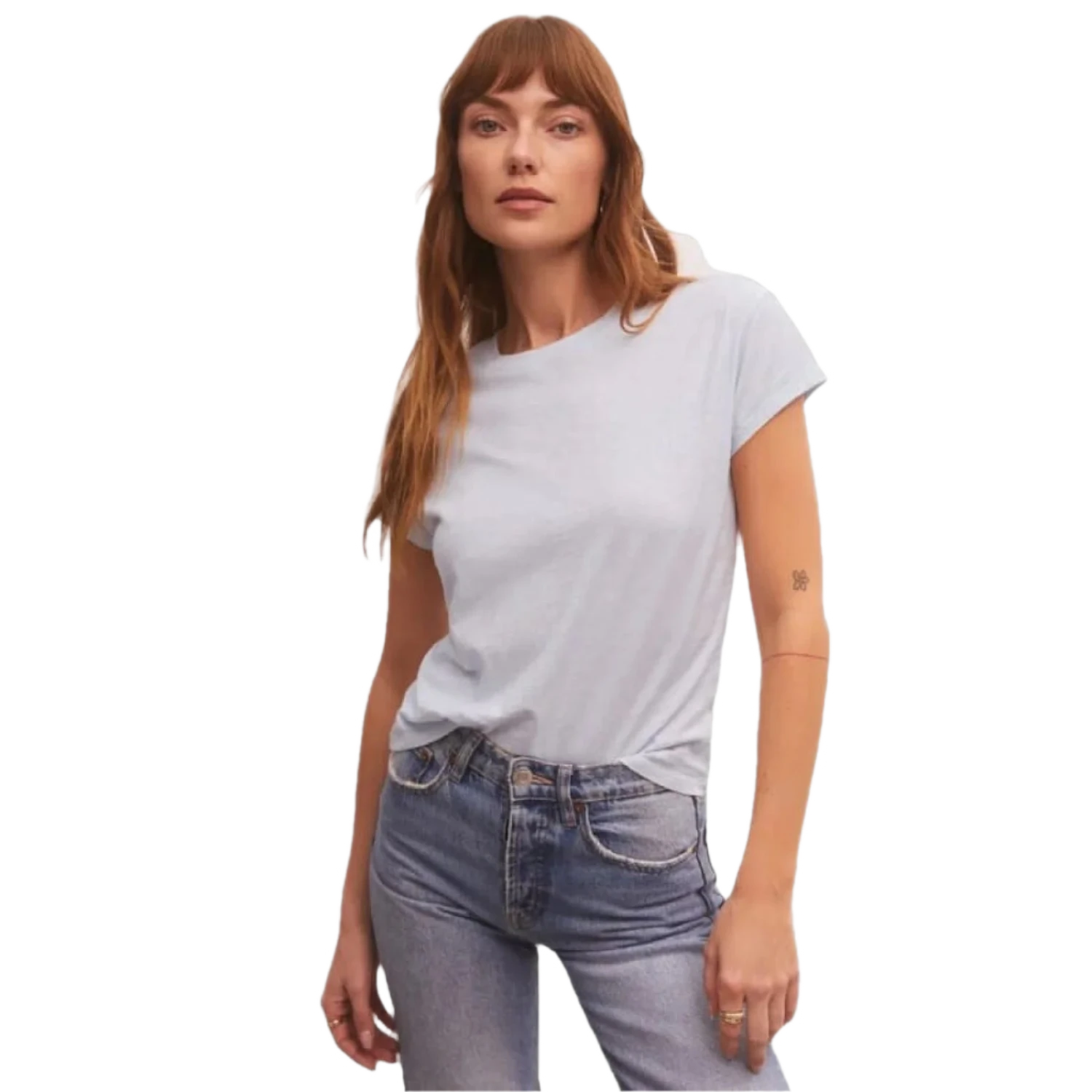 Z Supply 02. WOMENS APPAREL - WOMENS SS SHIRTS - WOMENS SS CASUAL Women's Modern Slub Tee TQW TRANQUIL WATERS