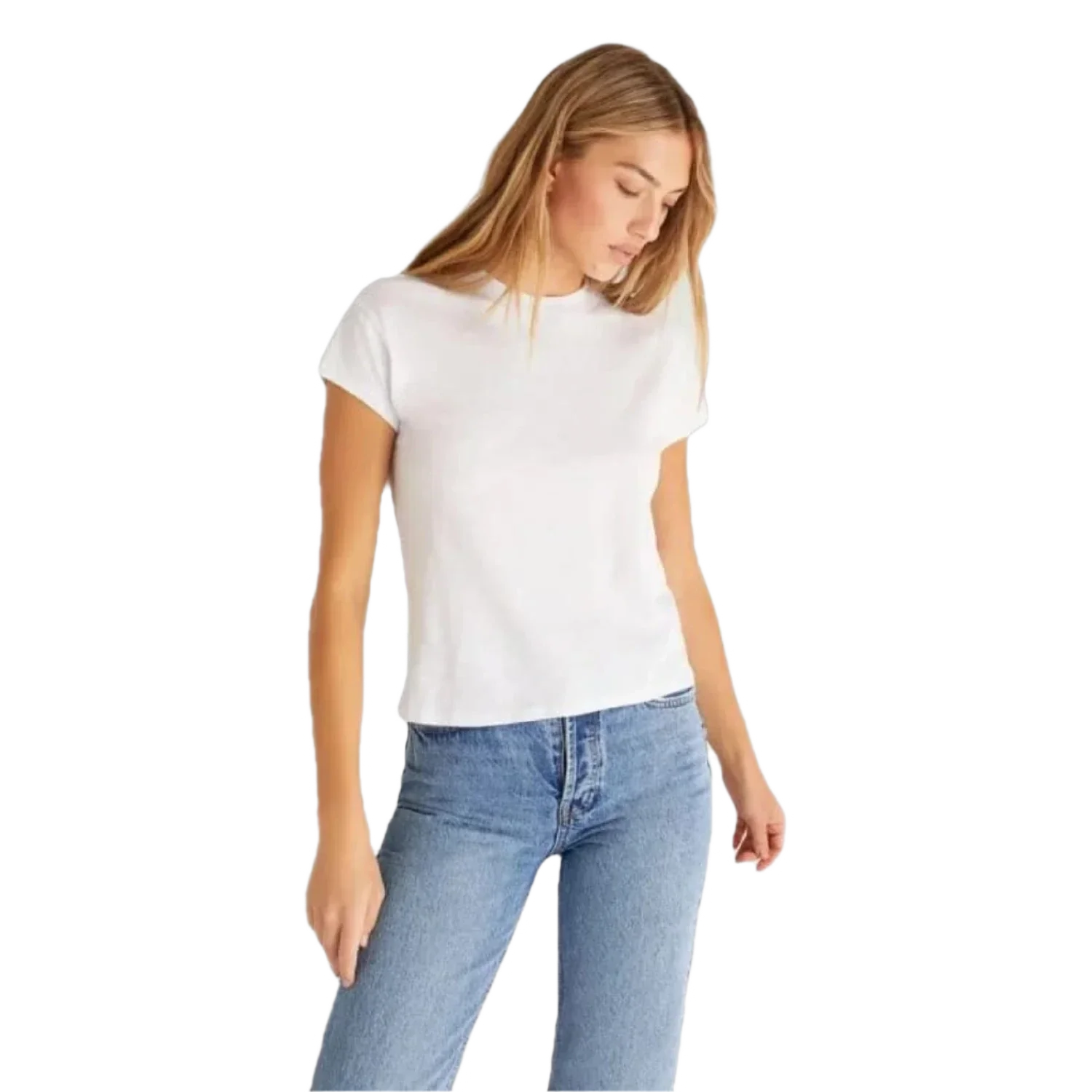 Z Supply 02. WOMENS APPAREL - WOMENS SS SHIRTS - WOMENS SS CASUAL Women's Modern Slub Tee WHT WHITE