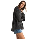 Z Supply 02. WOMENS APPAREL - WOMENS LS SHIRTS - WOMENS LS CASUAL Women's Modern Weekender BLK BLACK