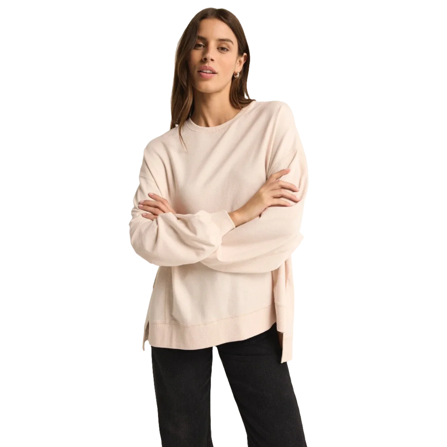 Z Supply 02. WOMENS APPAREL - WOMENS LS SHIRTS - WOMENS LS CASUAL Women's Modern Weekender WNW WINTER WHITE