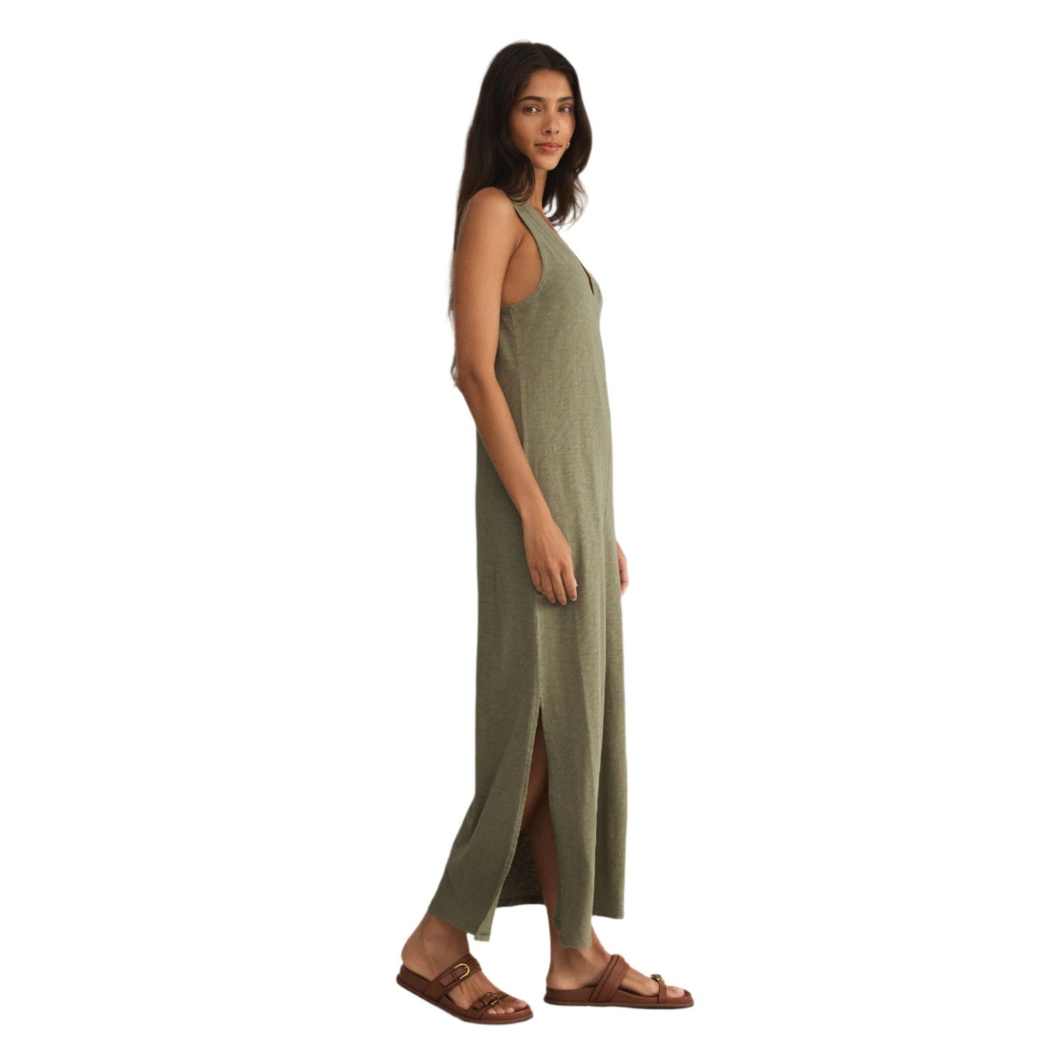 Z Supply 02. WOMENS APPAREL - WOMENS DRESS|SKIRT - WOMENS DRESS CASUAL Women's Palisades Midi Dress AVO AVOCADO