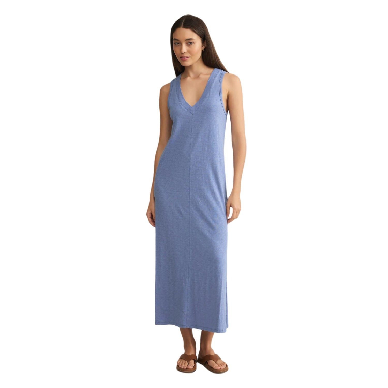 Z Supply 02. WOMENS APPAREL - WOMENS DRESS|SKIRT - WOMENS DRESS CASUAL Women's Palisades Midi Dress SKB SKY BLUE