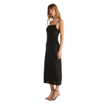 Z Supply 02. WOMENS APPAREL - WOMENS DRESS|SKIRT - WOMENS SKIRT CASUAL Women's Paulina Sequin Midi Dress BLK BLACK