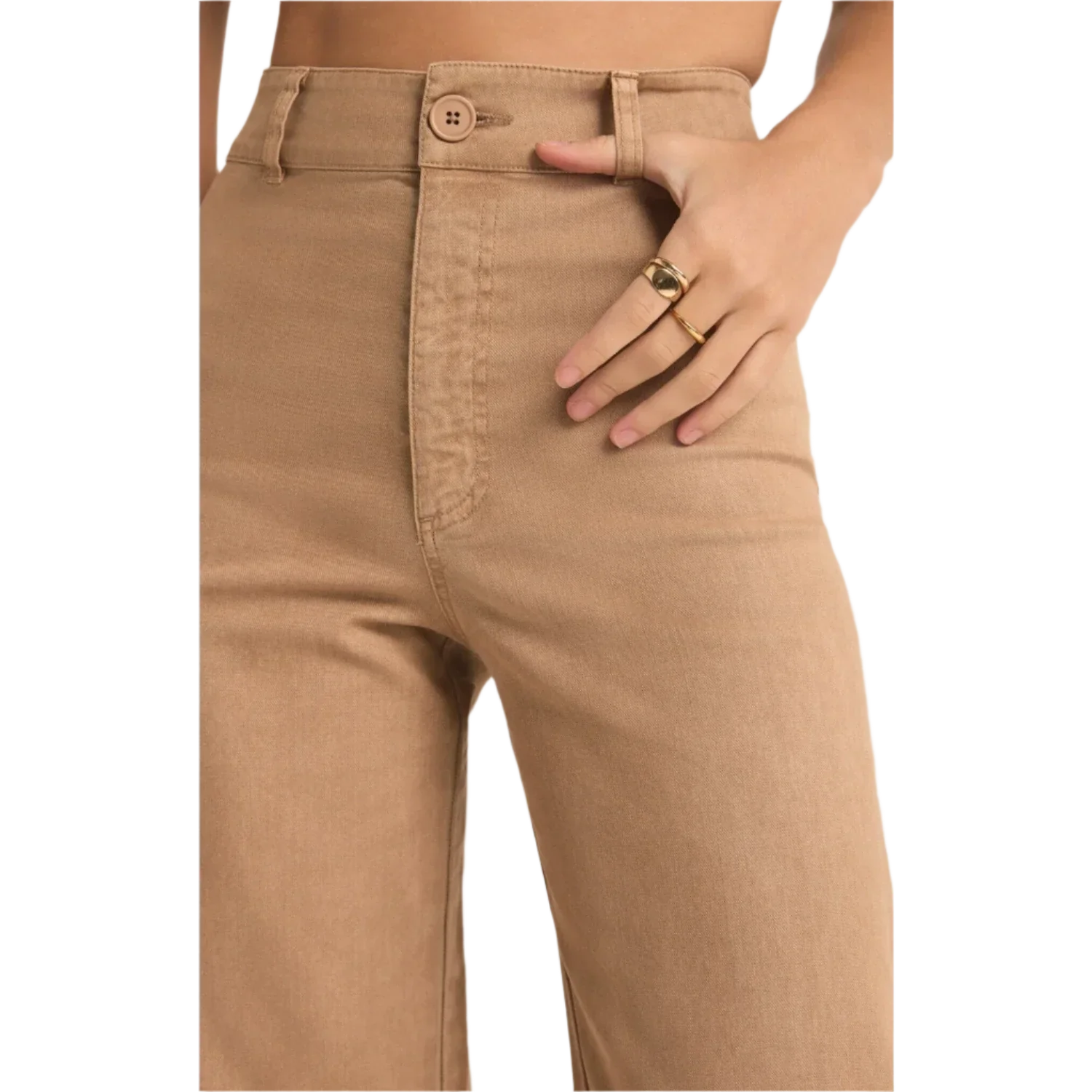 Z Supply 02. WOMENS APPAREL - WOMENS PANTS - WOMENS PANTS CASUAL Women's Rilynn Twill Pant SSN SANDSTONE