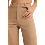 Z Supply 02. WOMENS APPAREL - WOMENS PANTS - WOMENS PANTS CASUAL Women's Rilynn Twill Pant SSN SANDSTONE