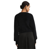 Z Supply 02. WOMENS APPAREL - WOMENS HOODIES|SWEATERS - WOMENS PO SWEATERS Women's Sadira Fluffy Cardigan BLK BLACK