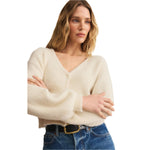 Z Supply 02. WOMENS APPAREL - WOMENS HOODIES|SWEATERS - WOMENS PO SWEATERS Women's Sadira Fluffy Cardigan WRW WARM WHITE