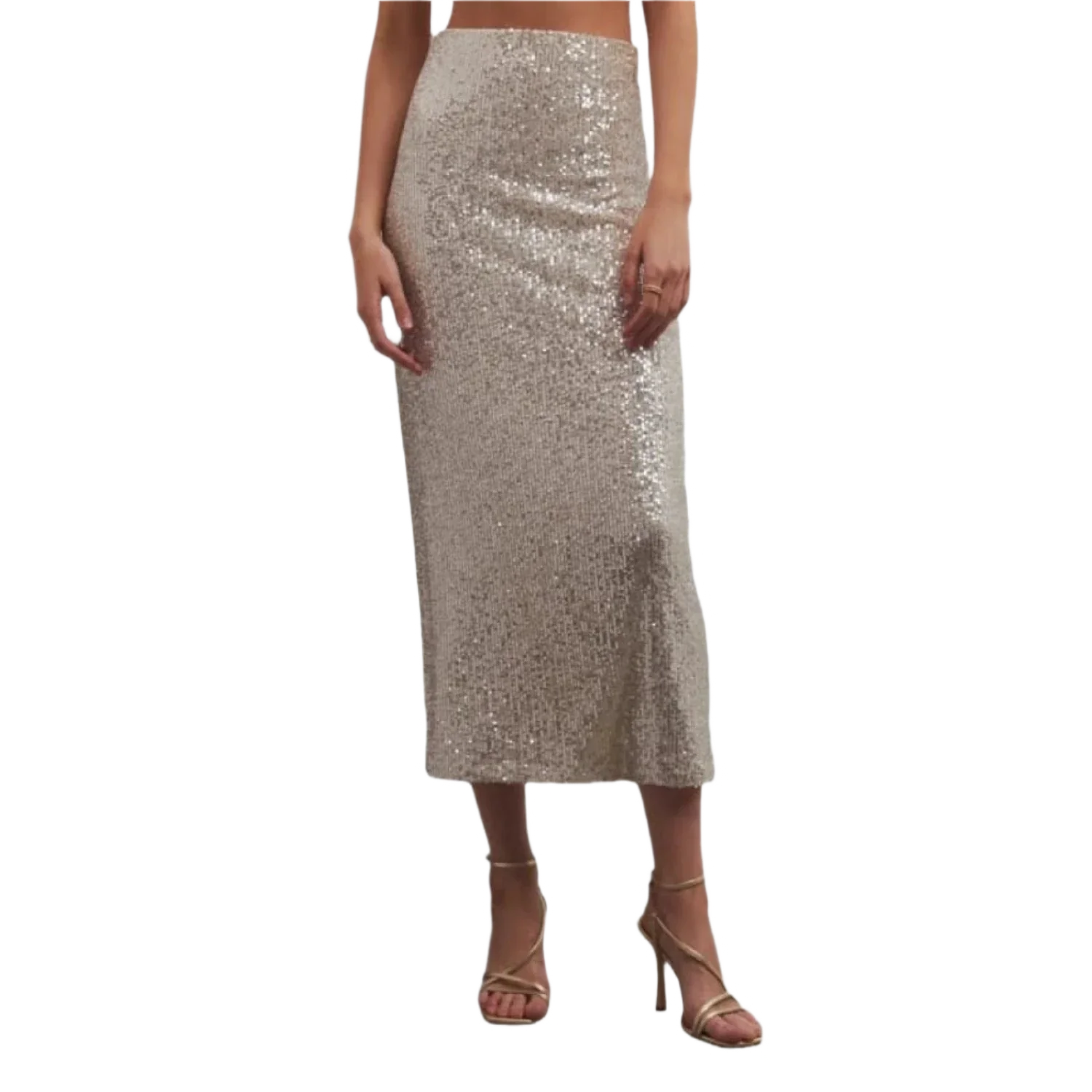 Z Supply 02. WOMENS APPAREL - WOMENS DRESS|SKIRT - WOMENS SKIRT CASUAL Women's Saturn Sequin Skirt STS STARDUST