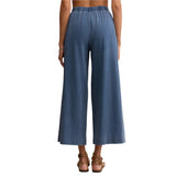 Z Supply 02. WOMENS APPAREL - WOMENS PANTS - WOMENS PANTS CASUAL Women's Scout Jersey Denim Pant VIN VINTAGE INDIGO