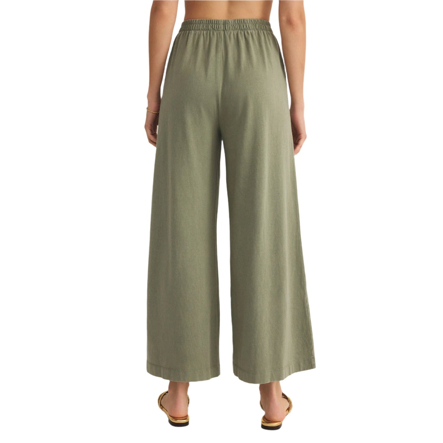 Z Supply 02. WOMENS APPAREL - WOMENS PANTS - WOMENS PANTS CASUAL Women's Scout Jersey Flare Pant AVO AVOCADO