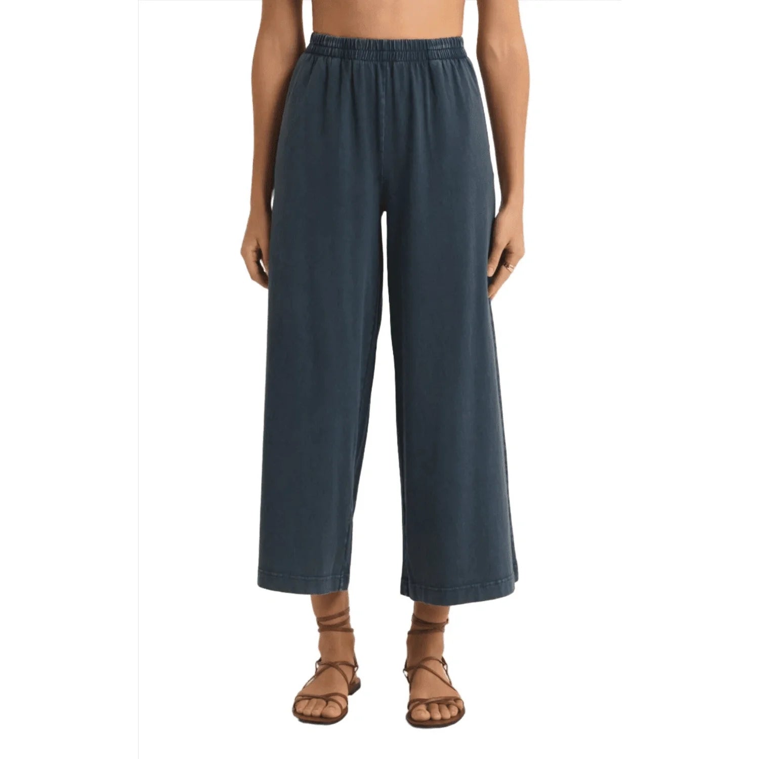 Z Supply 02. WOMENS APPAREL - WOMENS PANTS - WOMENS PANTS CASUAL Women's Scout Jersey Flare Pant MID MIDNIGHT