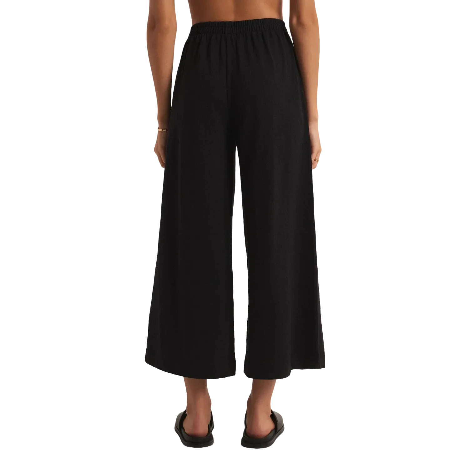 Z Supply 02. WOMENS APPAREL - WOMENS PANTS - WOMENS PANTS CASUAL Women's Scout Textured Slub Pant BLK BLACK