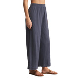 Z Supply 02. WOMENS APPAREL - WOMENS PANTS - WOMENS PANTS CASUAL Women's Scout Textured Slub Pant WRB WORN BLUE