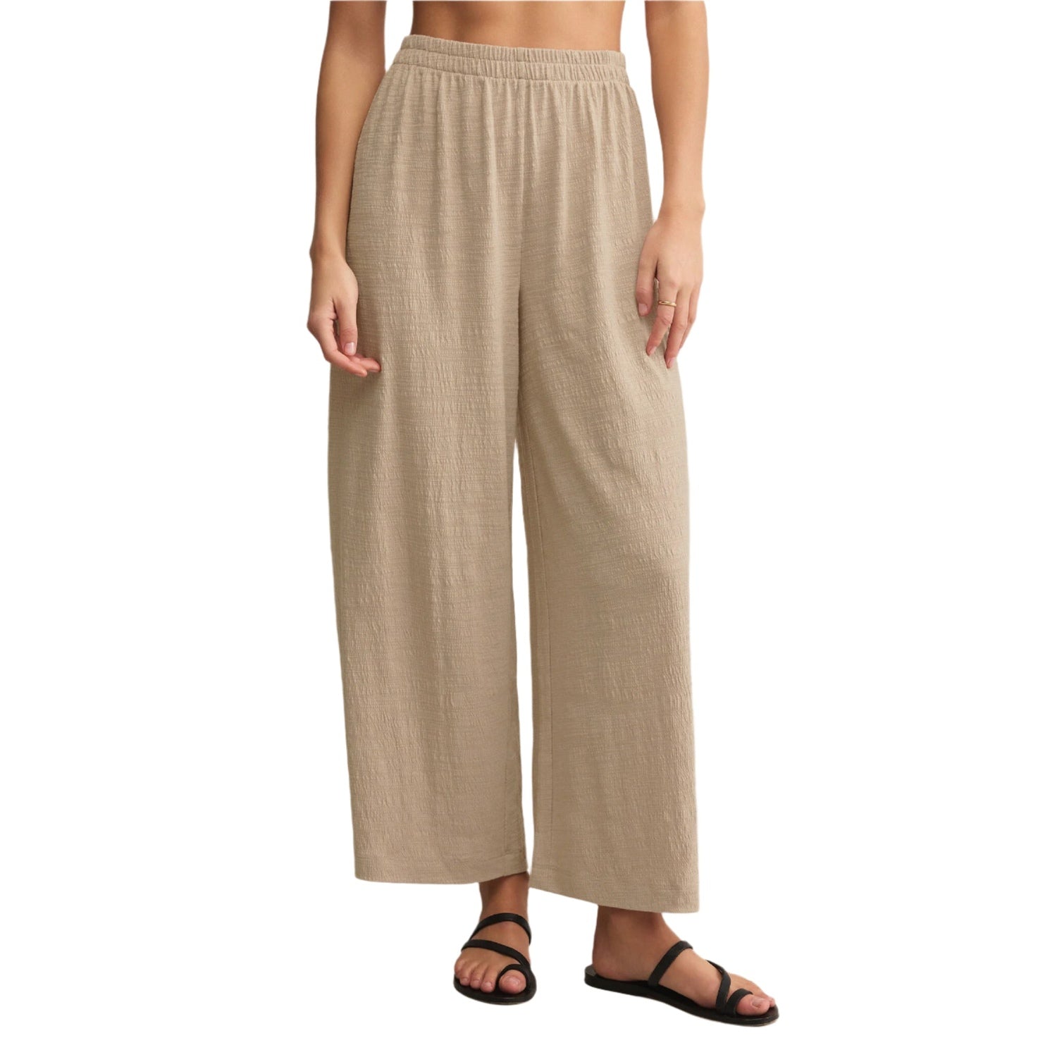 Z Supply 02. WOMENS APPAREL - WOMENS PANTS - WOMENS PANTS CASUAL Women's Scout Textured Slub Pant PAR PARCHMENT