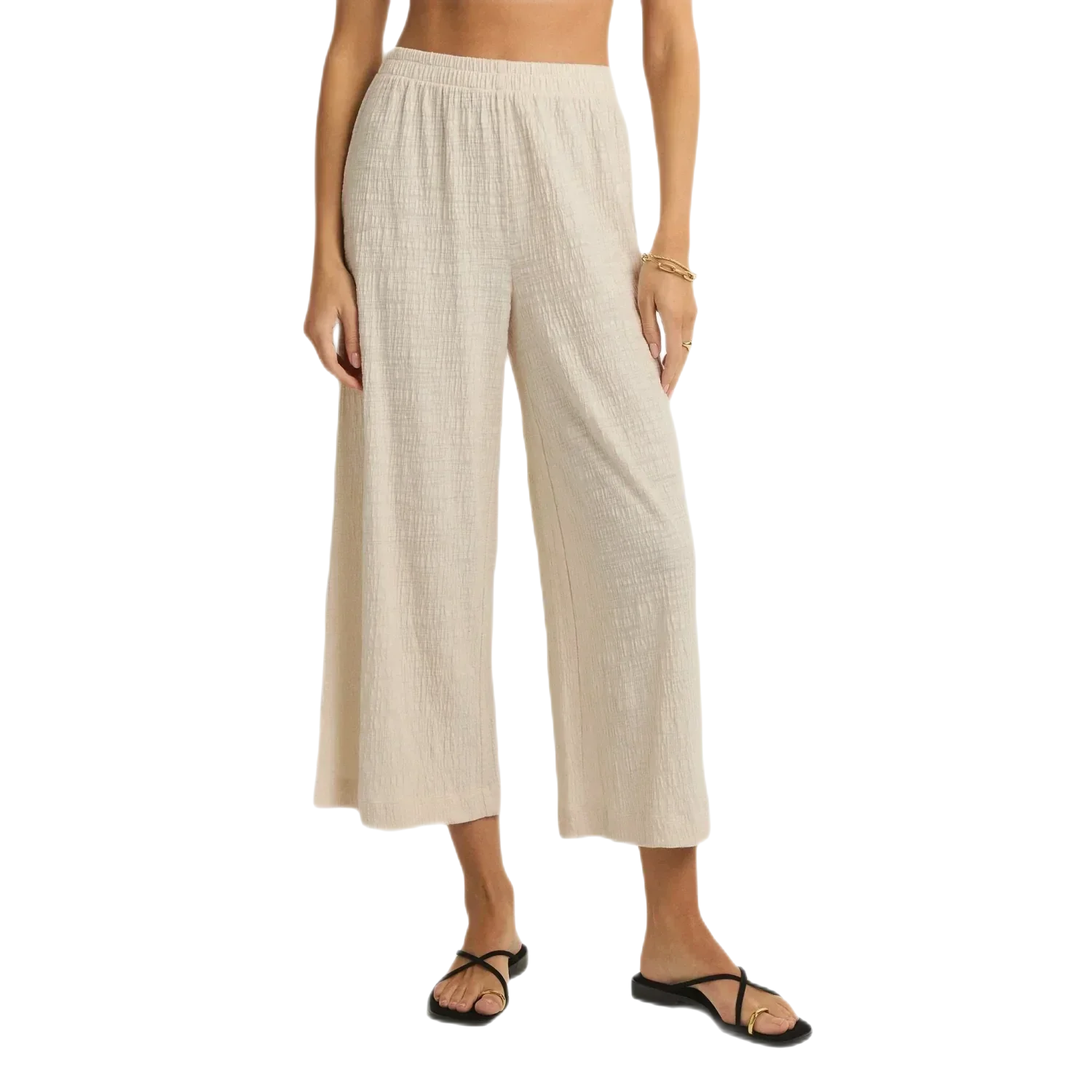 Z Supply 02. WOMENS APPAREL - WOMENS PANTS - WOMENS PANTS CASUAL Women's Scout Textured Slub Pant WHW WHISPER WHITE