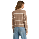 Z Supply 02. WOMENS APPAREL - WOMENS HOODIES|SWEATERS - WOMENS PO SWEATERS Women's Sienna Stripe Sweater LAT LATTE