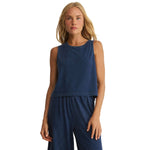 Z Supply 02. WOMENS APPAREL - WOMENS SS SHIRTS - WOMENS TANK CASUAL Women's Sloane Jersey Denim Muscle Tank IND INDIGO