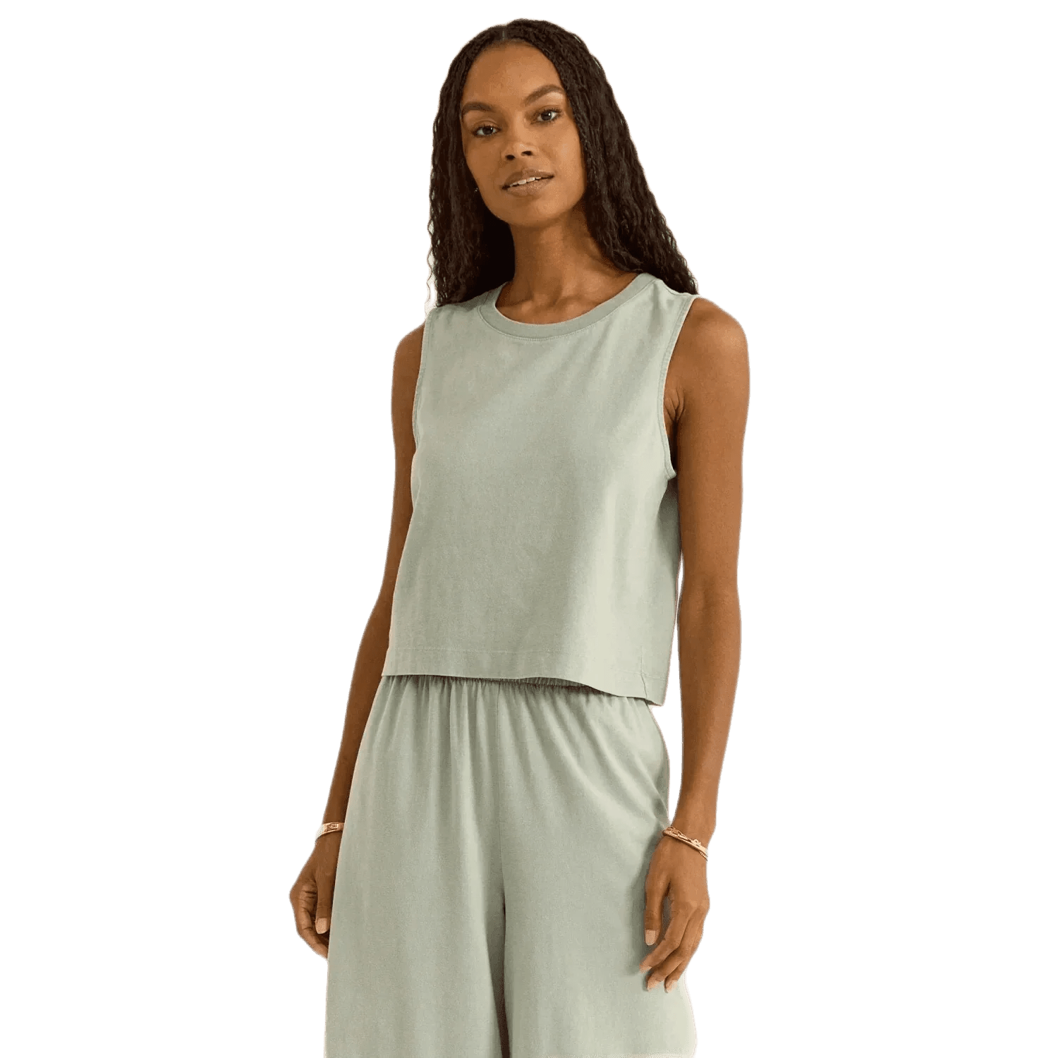 Z Supply 02. WOMENS APPAREL - WOMENS SS SHIRTS - WOMENS TANK CASUAL Women's Sloane Jersey Muscle Tank HRG HARBOR GRAY