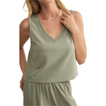 Z Supply 02. WOMENS APPAREL - WOMENS SS SHIRTS - WOMENS TANK CASUAL Women's Sloane V-Neck Top AVO AVOCADO