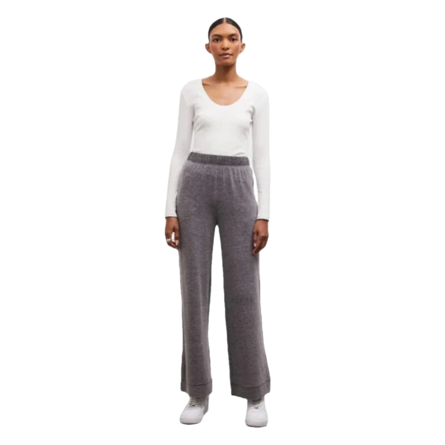 Z Supply 02. WOMENS APPAREL - WOMENS PANTS - WOMENS PANTS LOUNGE Women's Tessa Cozy Pant CHH CHARCOAL HEATHER