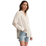 Z Supply 02. WOMENS APPAREL - WOMENS LS SHIRTS - WOMENS LS CASUAL Women's The Perfect Linen Top WHT WHITE