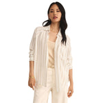 Z Supply 02. WOMENS APPAREL - WOMENS LS SHIRTS - WOMENS LS CASUAL Women's The Perfect Linen Top CMT CEMENT