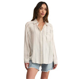 Z Supply 02. WOMENS APPAREL - WOMENS LS SHIRTS - WOMENS LS CASUAL Women's The Perfect Linen Top WHT WHITE