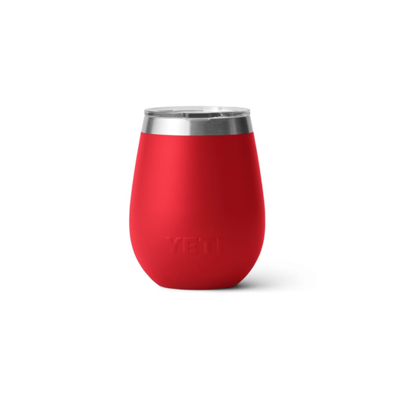 YETI 21. GENERAL ACCESS - COOLER STAINLESS Rambler 10 Oz Wine Tumbler with Magslider Lid RESCUE RED