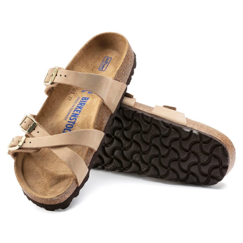 Birkenstock 11. SANDALS - WOMENS SANDAL Women's Franca Soft Footbed Nubuck Leather