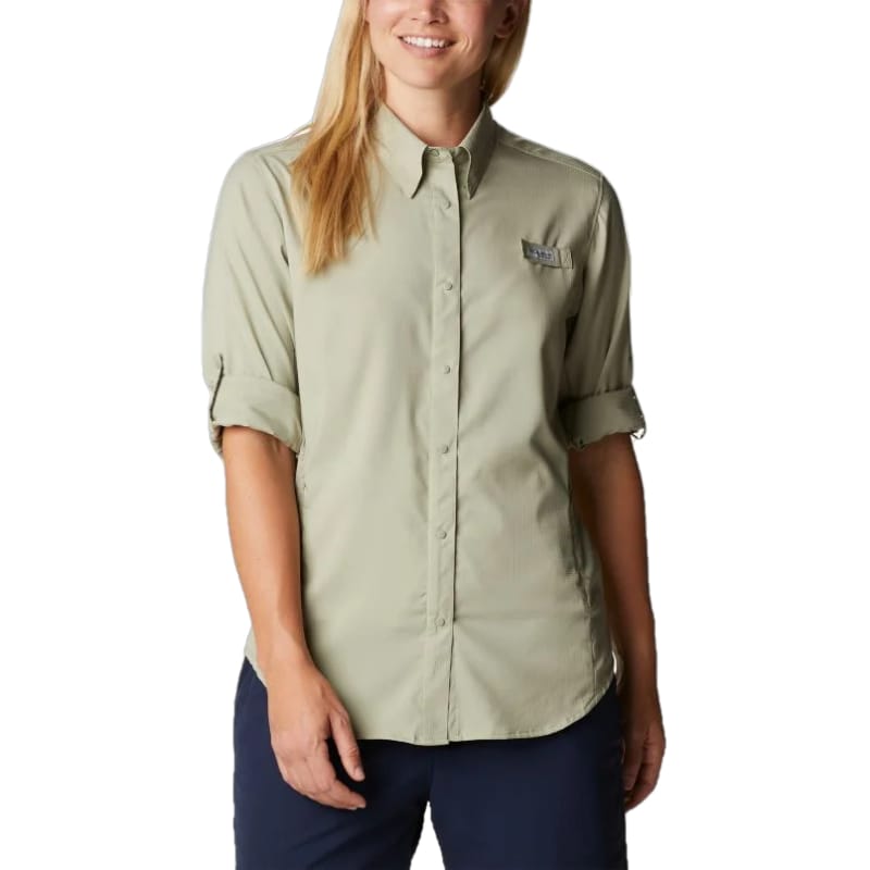 Columbia PFG Women's Tamiami II Long Sleeve Shirt, Small, Safari