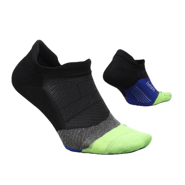 Feetures 19. SOCKS Elite Ultra Light No Show Tab Solid Socks BLACK NEON
