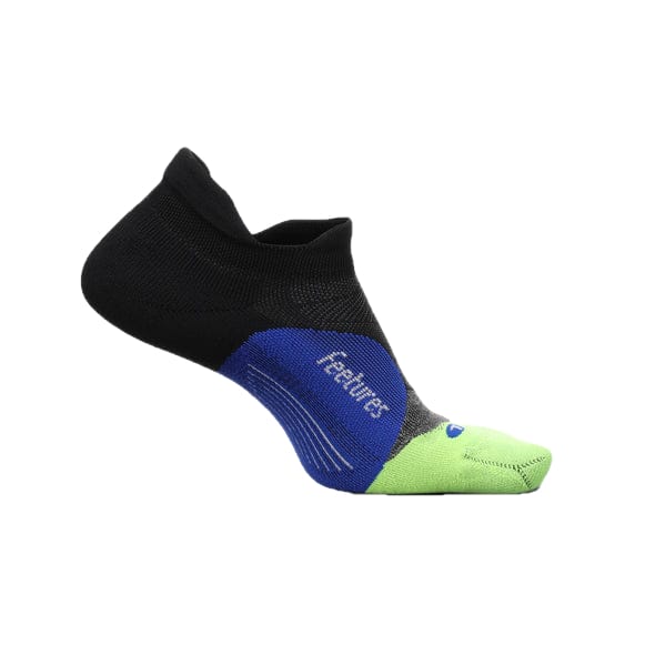 Feetures 19. SOCKS Elite Ultra Light No Show Tab Solid Socks BLACK NEON