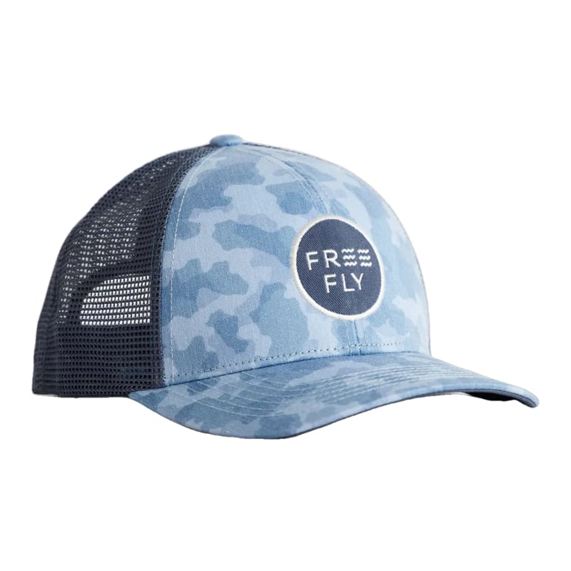 Free Fly Apparel 20. HATS_GLOVES_SCARVES - HATS Camo Trucker Hat CLEARWATER CAMO OSFA