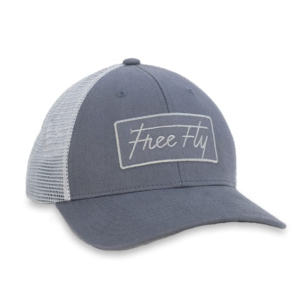 Free Fly Apparel 20. HATS_GLOVES_SCARVES - HATS Pusher Script Trucker Hat STONEWASH