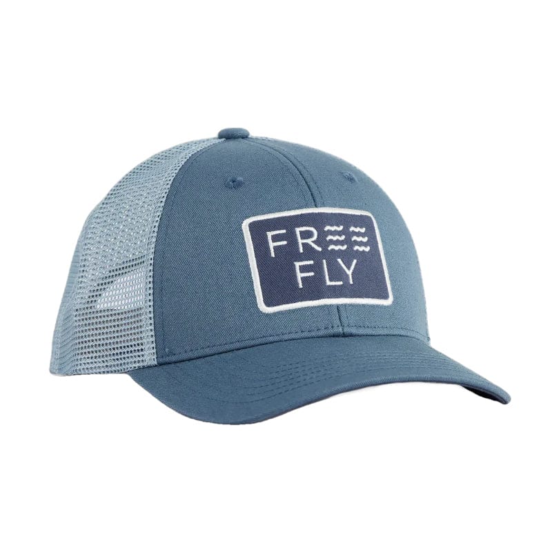 Free Fly Apparel HATS - HATS BILLED - HATS BILLED Wave Trucker Hat SLATE BLUE OSFA
