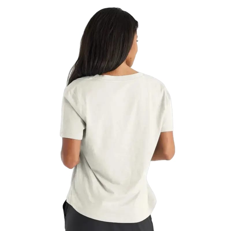 Free Fly Apparel 02. WOMENS APPAREL - WOMENS SS SHIRTS - WOMENS SS CASUAL Women's Bamboo Heritage V-Neck Tee WHITECAP