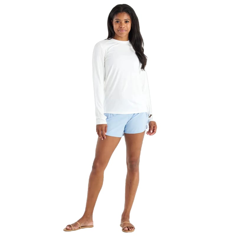 Free Fly Apparel 02. WOMENS APPAREL - WOMENS LS SHIRTS - WOMENS LS CASUAL Women's Bamboo Shade Long Sleeve II BRIGHT WHITE