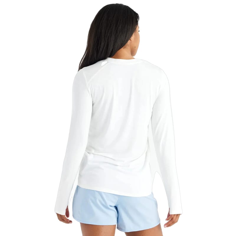 Free Fly Apparel 02. WOMENS APPAREL - WOMENS LS SHIRTS - WOMENS LS CASUAL Women's Bamboo Shade Long Sleeve II BRIGHT WHITE