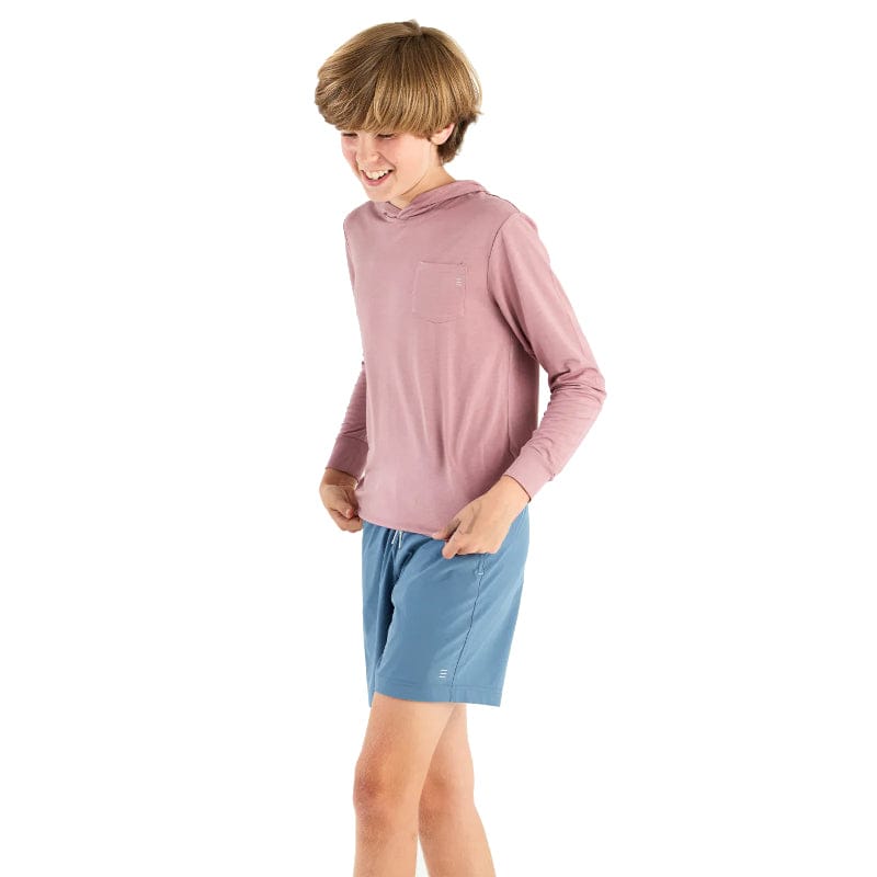 Free Fly Apparel 22. KIDS - UNISEX Youth Bamboo Shade Hoody ASH ROSE