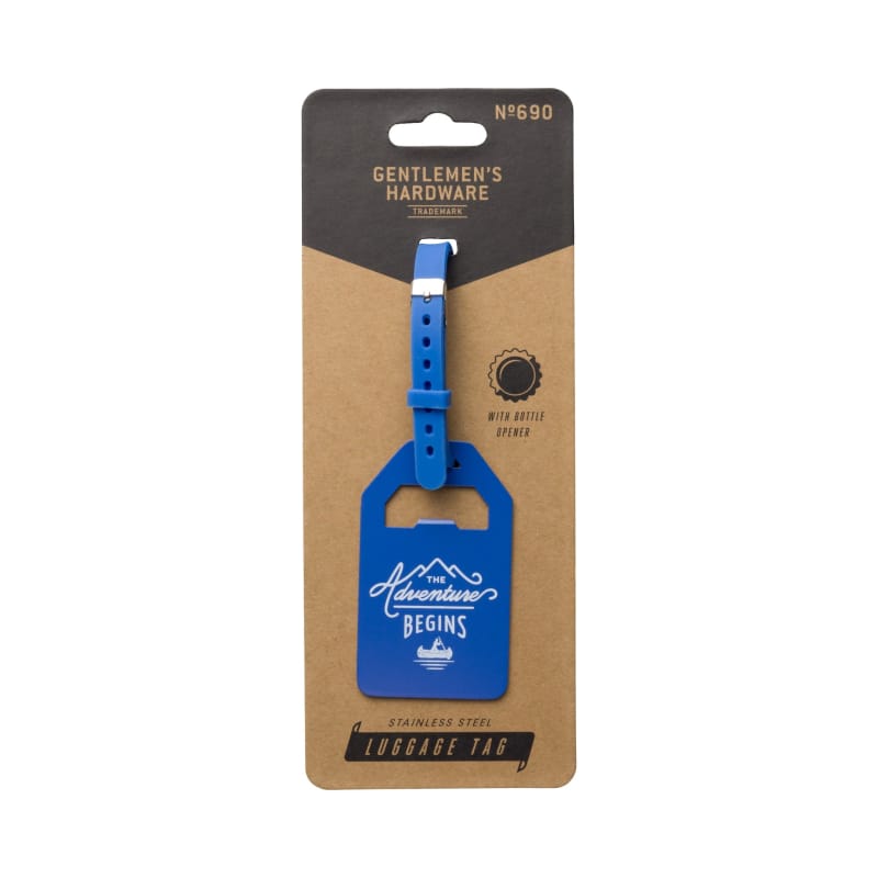 Gentlemen's Hardware GIFTS|ACCESSORIES - GIFT - GIFT Metal Luggage Tag THE ADVENTURE BEGINS