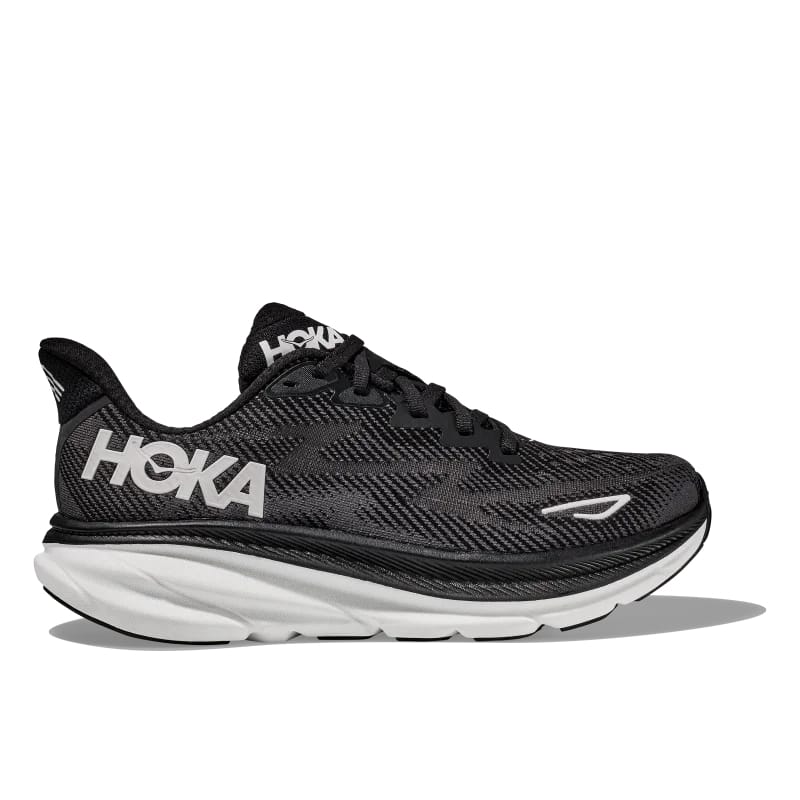 Hoka One One MENS FOOTWEAR - MENS SHOES - MENS SHOES RUNNING Men's Clifton 9 BWHT BLACK | WHITE